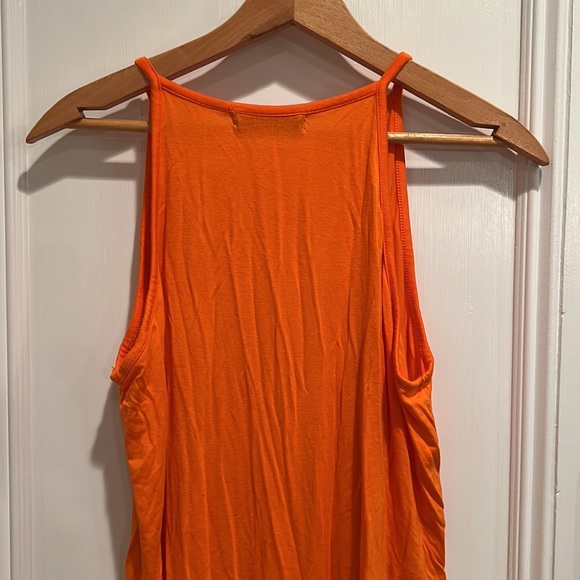 Lou Keith Sleeveless orange strappy T, Size L - Picture 2 of 2